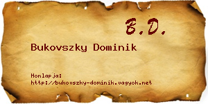 Bukovszky Dominik névjegykártya