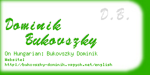 dominik bukovszky business card